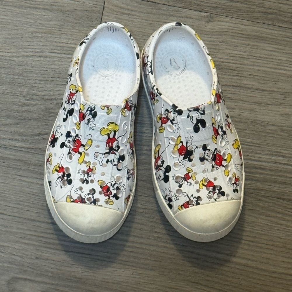 Native Kids Mickey Mouse Sneakers - White and Multicolor